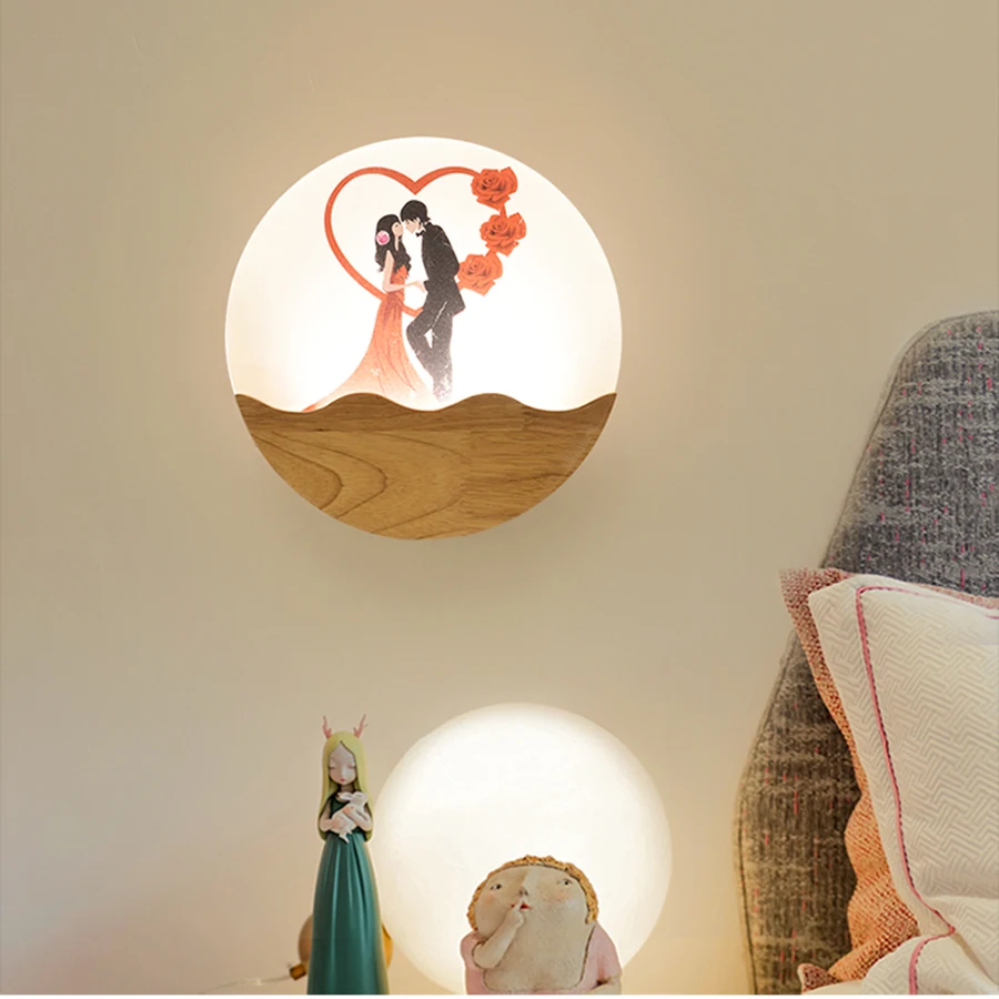 

Современные романтические Настенные светильники Artpad, комнатные акриловые светодиодные лампы с простым окрашиванием, настенная лампа для гостиной, кухни, прикроватный теплый светильник