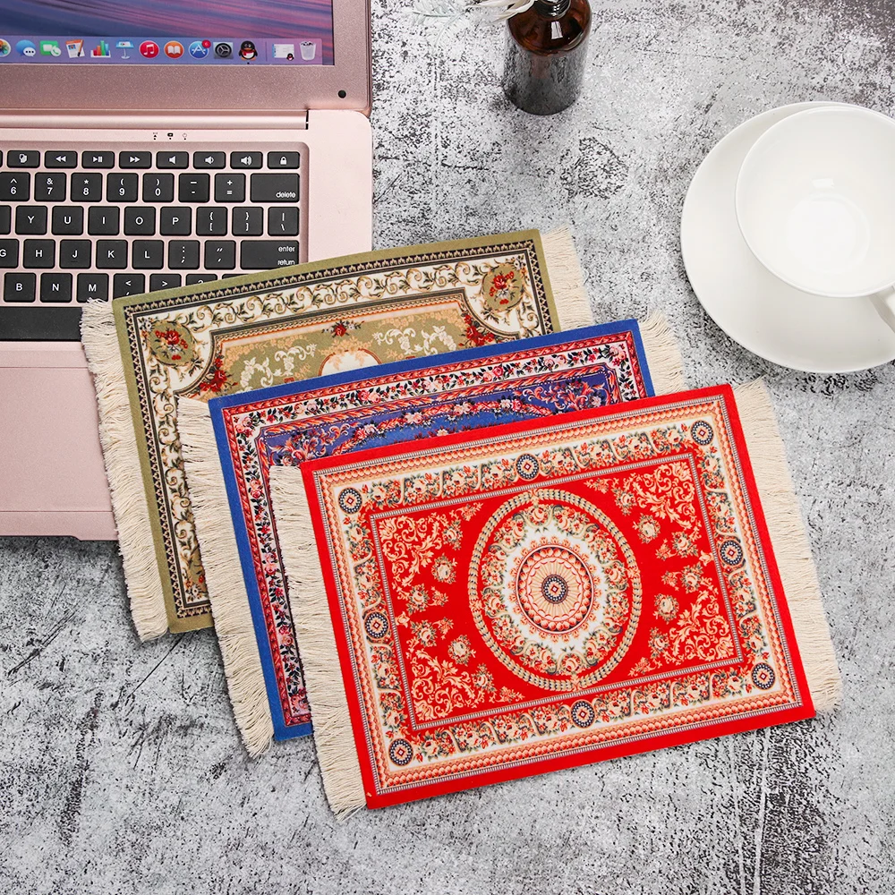 

Durable Mousepad Anti-Slip Mice Mat Ethnic Style Desk Cushion Water Coaster Tablet Mat Table Decoration Office Accessories