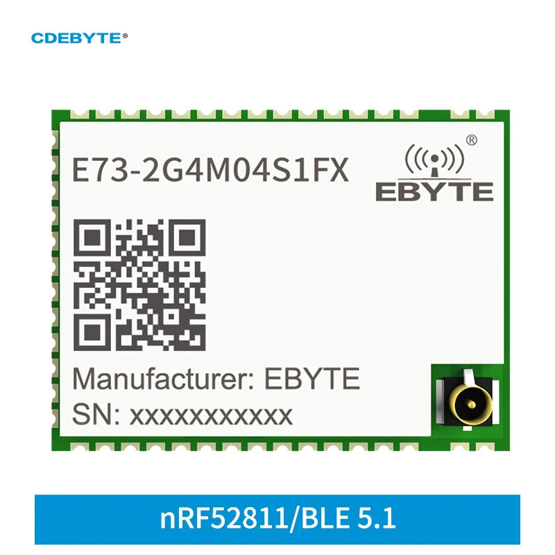 

nRF52811 BLE 5.1 Wireless Bluetooth Module Ebyte E73-2G4M04S1FX 120m IPEX Antenna SMD Mini Low Power Consumption iBeacon IoT