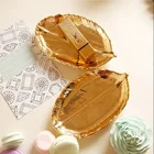 Керамическая тарелка с золотыми листьями, фарфоровая тарелка для конфет, безделушка, ювелирные изделия, поднос для фруктов, тарелка для хранения, посуда, декоративная посуда