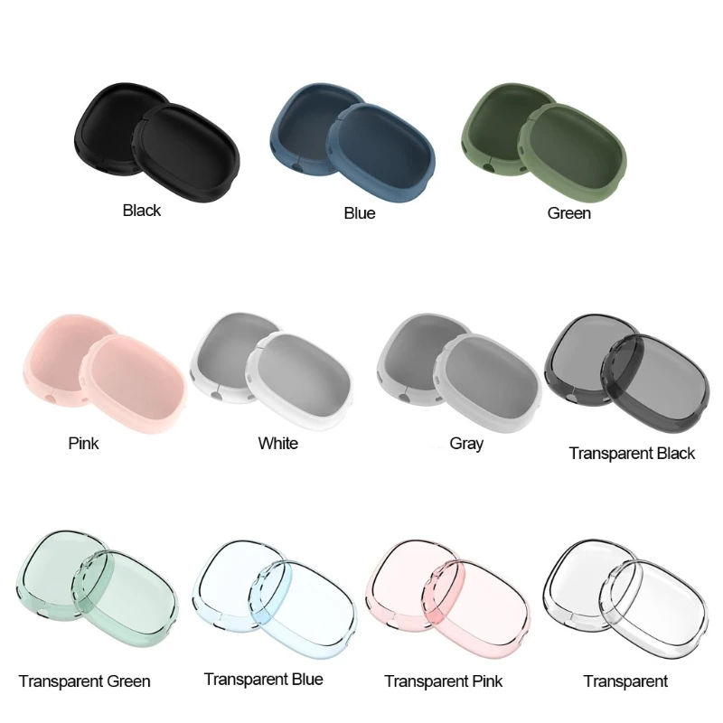 

Transparent Soft Silicone Cover Earphone Protector Sleeve Case for airpods max