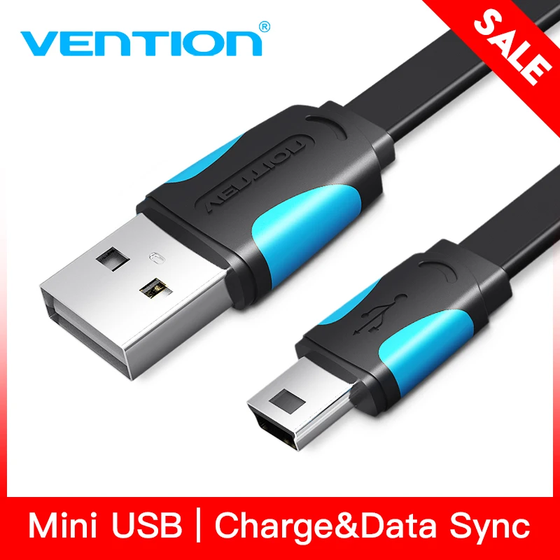 Кабель Vention Mini USB 0,25 м, 0,5 м, 1 м, 1,5 м, 2 м, кабель USB для синхронизации данных и зарядки для MP3 MP4 плеера, gps камеры, мобильного телефона, Mini USB