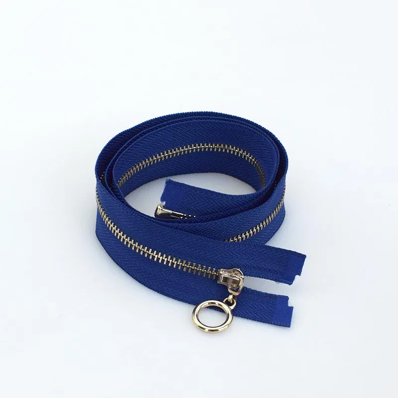 blue Meetee 2/5 шт 3#70 см с металлическими заклепками; туфли-лодочки на молнии, Fermeture застежкой-молнией A Coudre с открытым концом застёжка-молния для шитья DIY аксессуары для одежды KY2135 - Цвет: blue