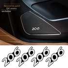 4 шт., автомобильные наклейки на колонки Peugeot 206 cc