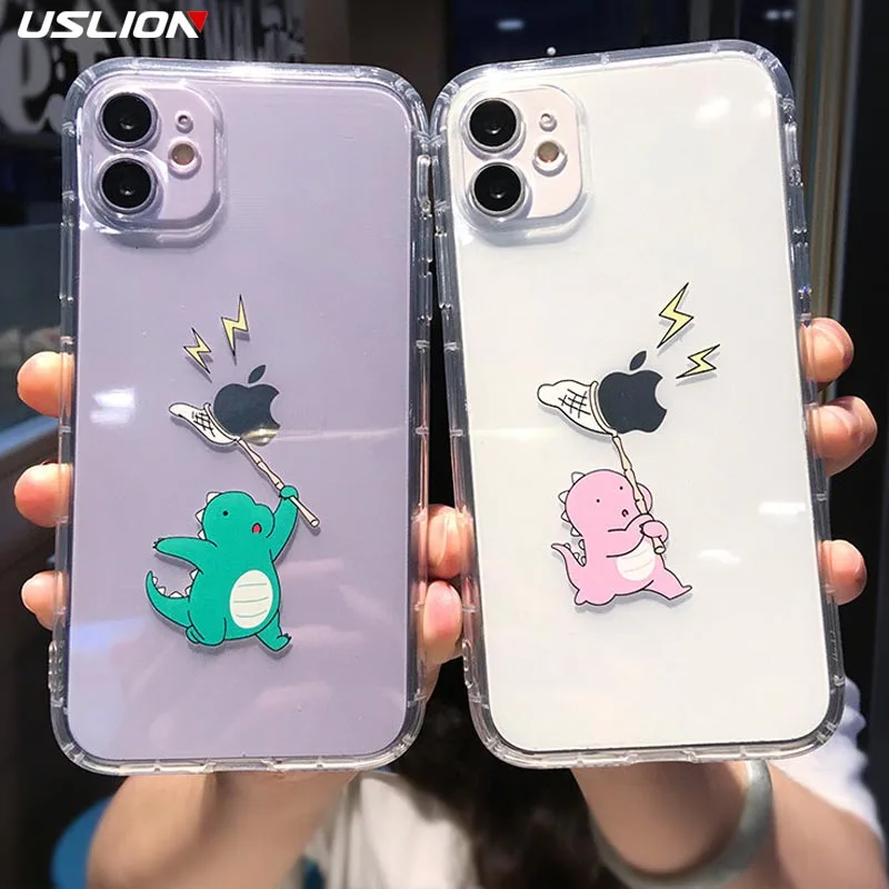 Чехол для телефона USLION с рисунком динозавра iPhone 11 Pro Max X XR XS 7 8 7Plus мягкий