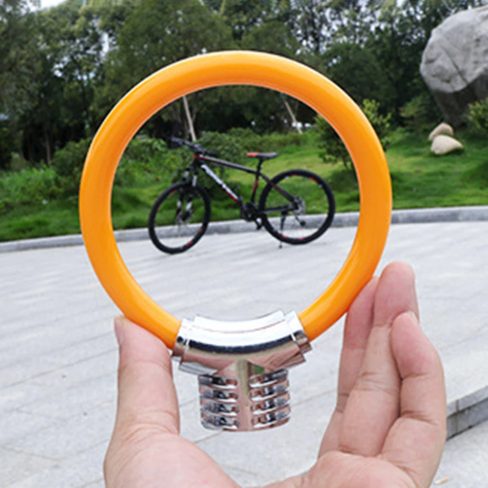 

Anti-theft Bike Cable Lock Bicycle Mini Ring Locks Zinc Alloy Portable Security Portable Waterproof Cycling Elements
