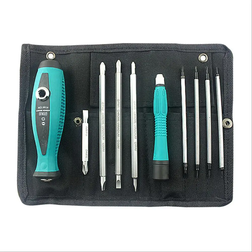 

Replaceable Screwdriver Set 10pcs Magnetic Slotted Phillips Star Home Appliances Repair Multi Function Hand Tool Set