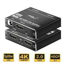 1 in 2 out HDMI Splitter 2.0 Adapter 1x2 HDCP 2.2 4K 60Hz HDR HDMI Switch Switcher Video Cable for HDTV DVD PS4 XBOX HDMI Cable