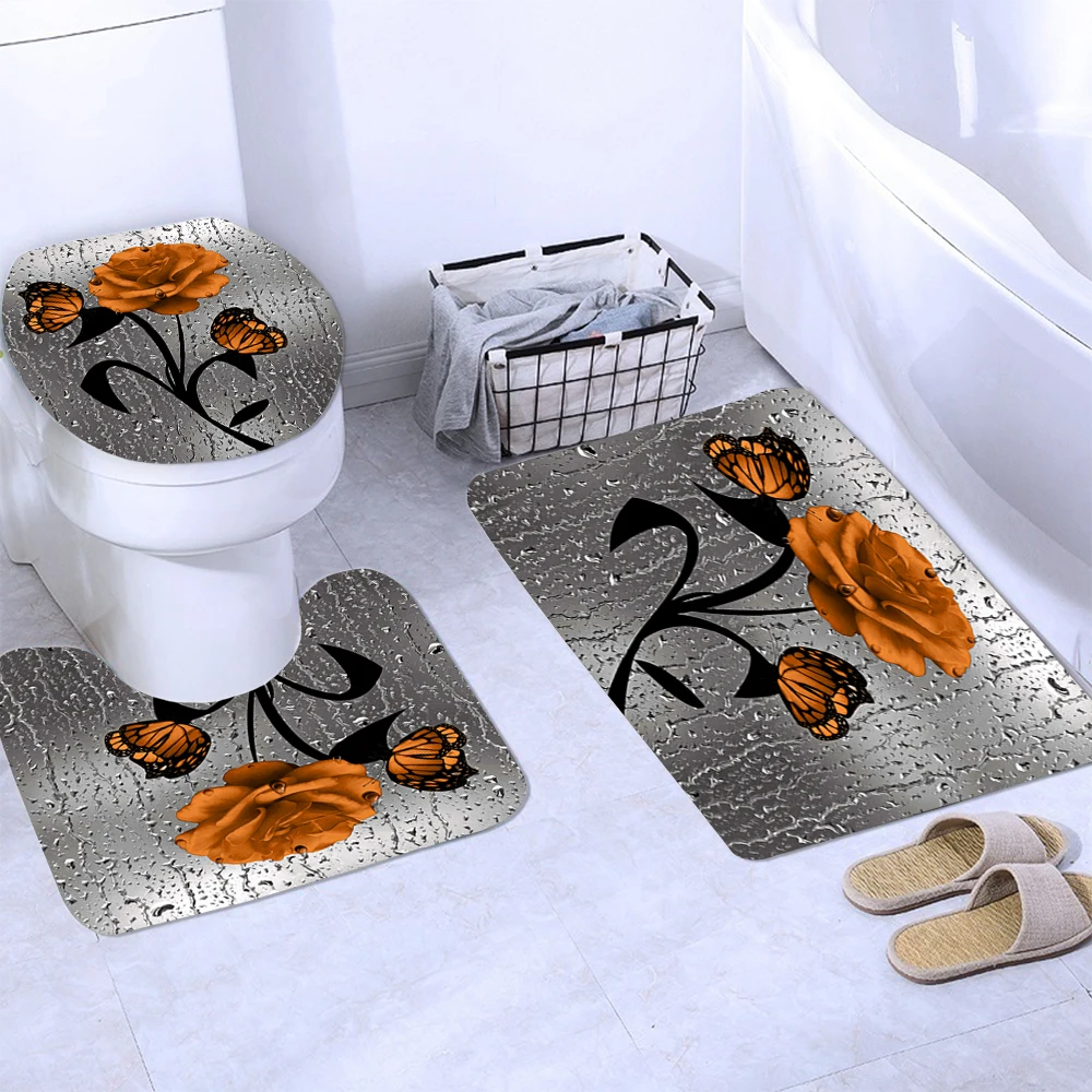 Bipoobee Роза бабочка 3D принт Ванная комната из нержавеющей стали насадка Шторы и