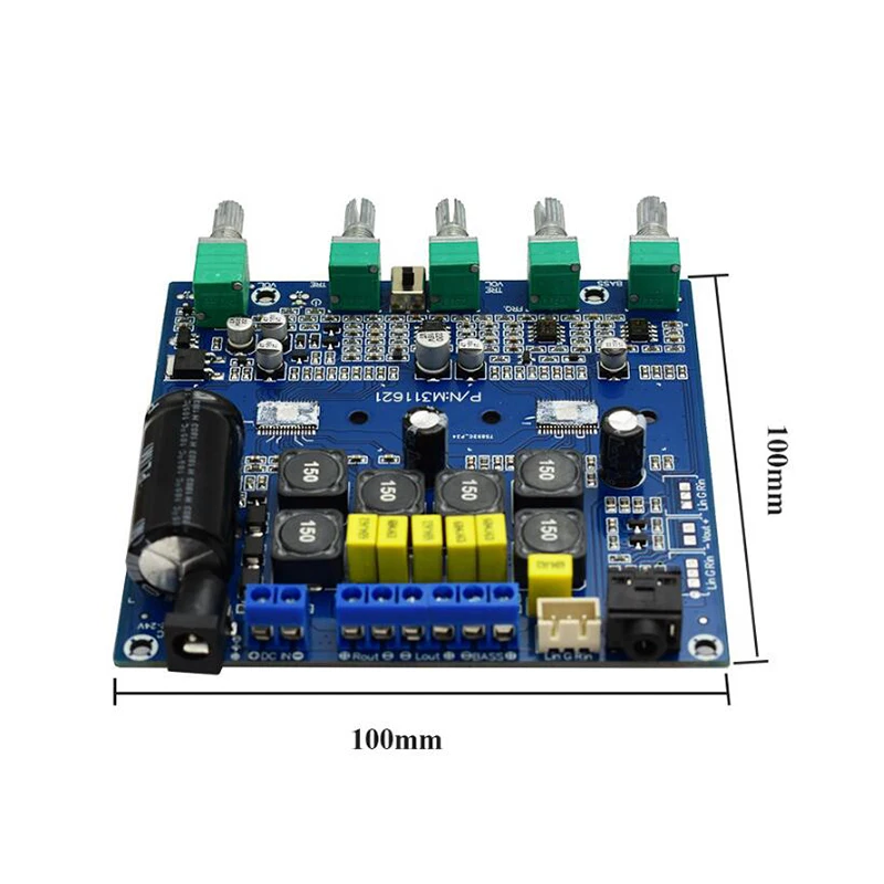 TPA3116 2 1 сабвуфер Bluetooth усилитель цифровая аудио плата 50 Вт * + 100 бас AUX для динамик