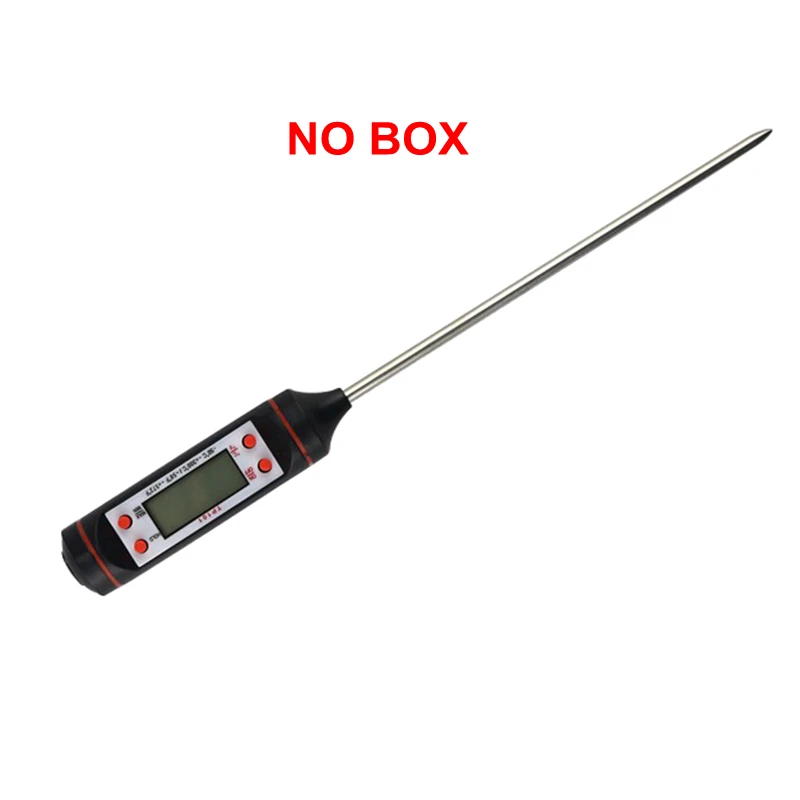 NO BOX Цифровой Кухонный Термометр, зонд, термометр для мяса, для приготовления пищи, мяса, барбекю, зонд, измеритель температуры - Цвет: NO BOX