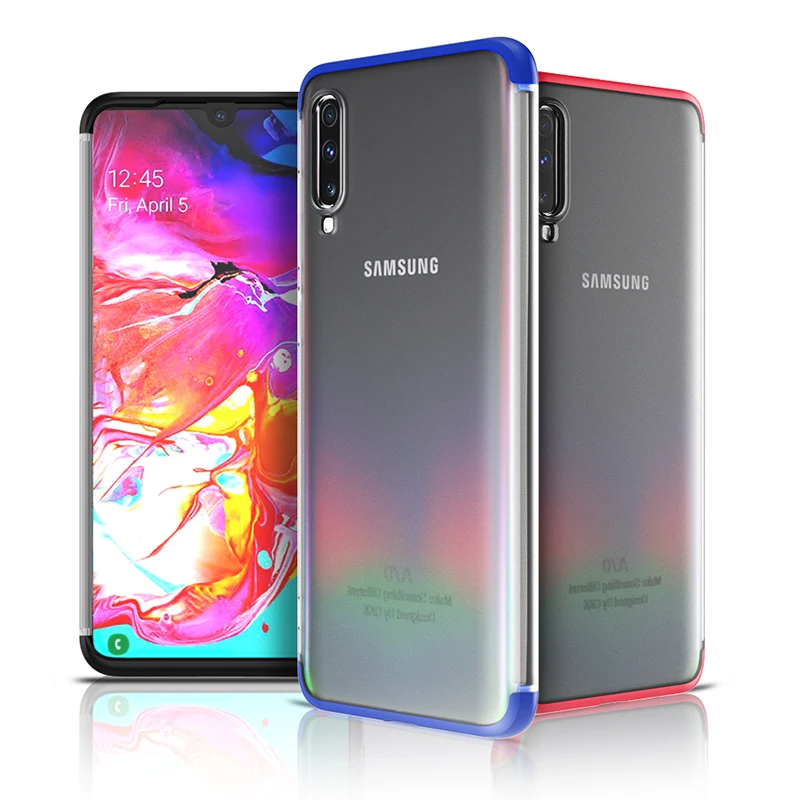Полупрозрачный чехол для samsung Galaxy A51 A71 A70 A80 телефона противоударный Матовый