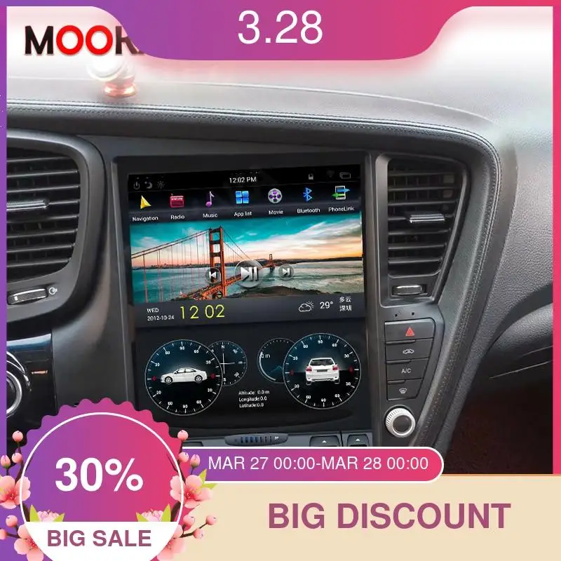 

For KIA Optima For KIA K5 2010-2013 Android 9.0 Tesla Style 4gb+128gb Stereo HeadUnit Multimedia Player Auto Radio Tape Recorder