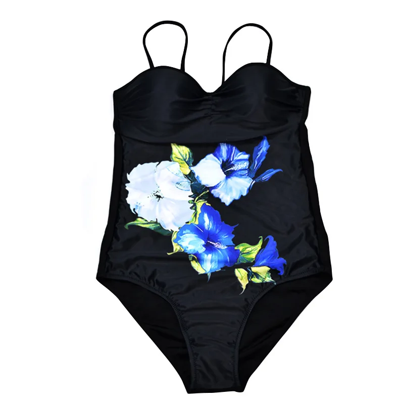 

2021 Fashion Triangle-Connected Sexy Digital Print One-Piece Bikini