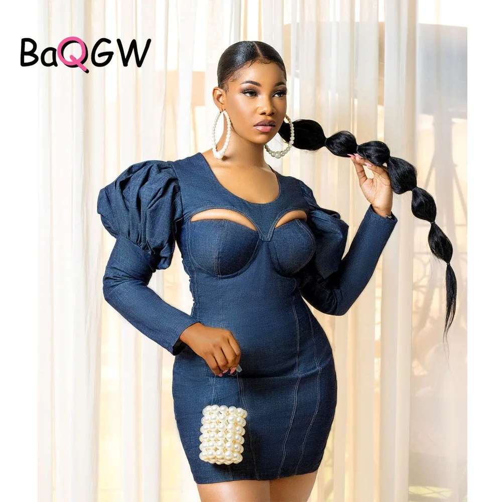 

BaQGW модное женское винтажное вечернее платье с рукавами-фонариками, Осеннее сексуальное облегающее мини-платье на молнии с открытой спиной