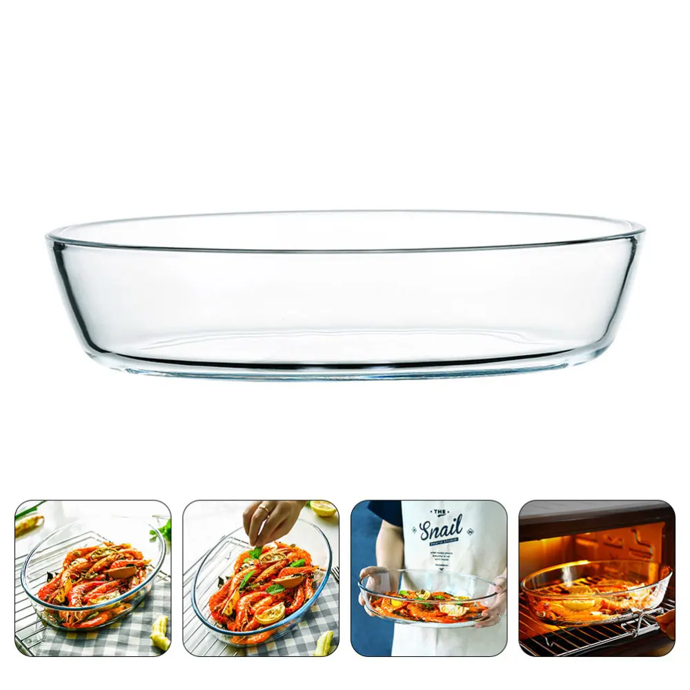 

1Pc Durable Premium Creative Practical Baking Tray Salad Plate Food Plate Baking Plate
