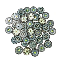 500pcs gray blue retro series wood buttons for handwork sewing scrapbook clothing crafts accessories gift card 20mm 25mm 2 holes