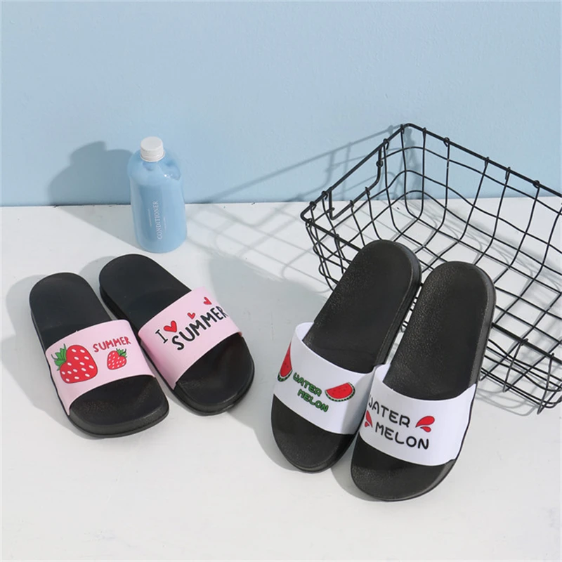 

slippers women shoes woman Cartoon Fruit Women Slippers watermelon Slippers Home Summer Slides flip flops women