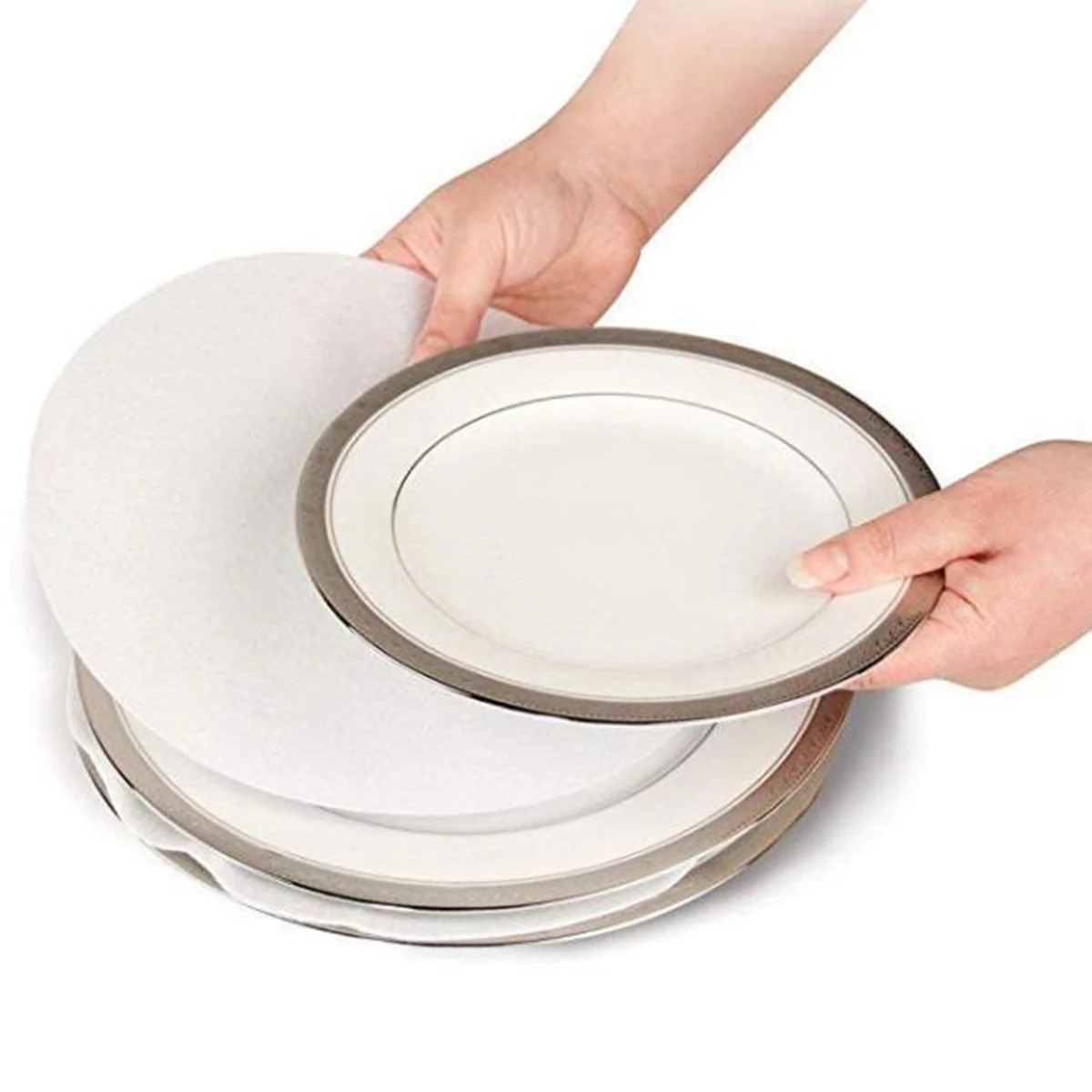 24 шт. Защитная панель для посуды миска антифрикционный коврик мягкая белая и