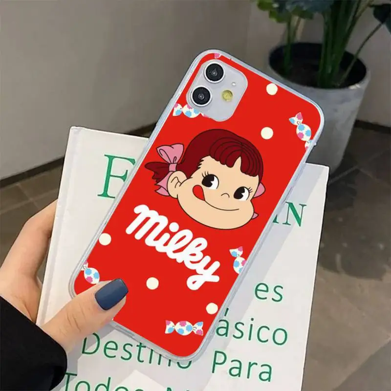 FHNBLJ мультяшный Fujiya Peko молочный чехол для телефона iPhone 11 12 13 mini pro XS MAX 8 7 6 6S Plus X 5S SE