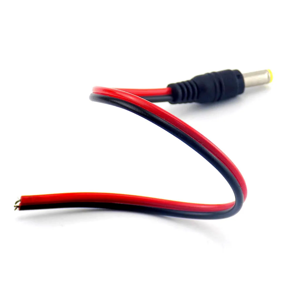

2.1x5.5mm DC Male Plug 12V Power Pigtail Extension Cable Jack For LED Strip Light driver Cctv Camera Connector 12V DC Wire