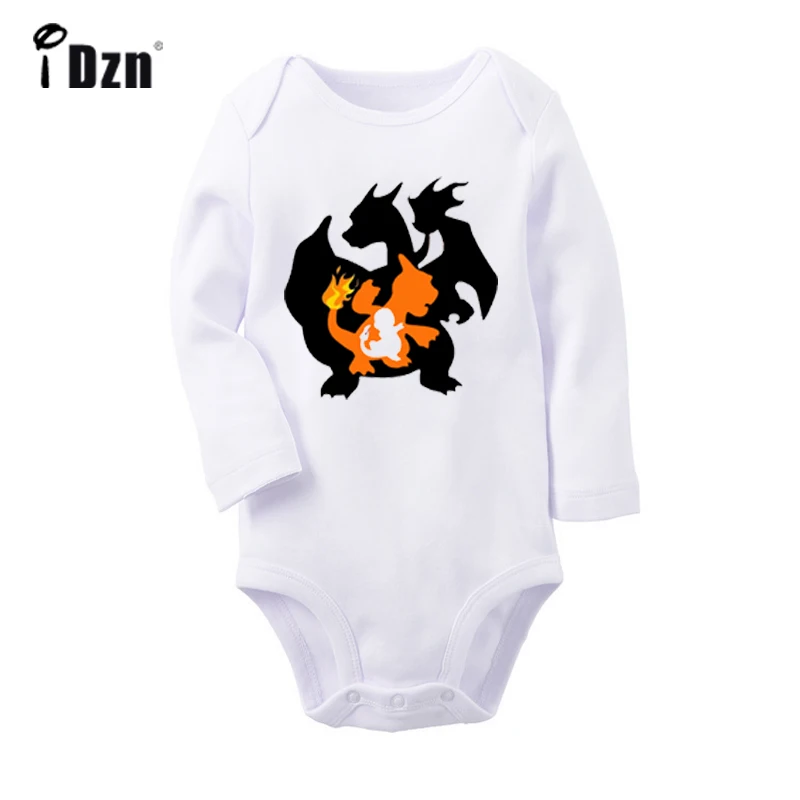 Мультфильм Покемон чармандер Чаризард Сквиртл Новорожденный ребенок боди малыш