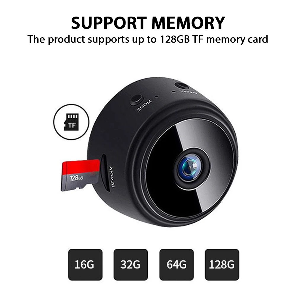 

1080P HD Wifi Camera Support App Indoor Outdoor Wide Angle Night Vision Home Security Wireless Small Video Recorder Camcorder
