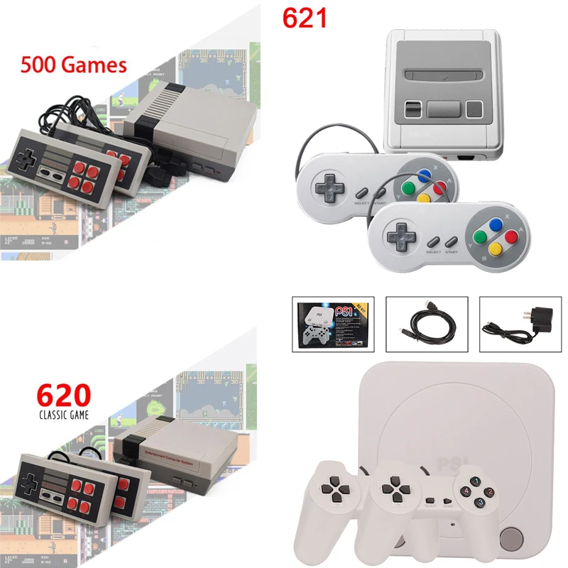 

Handheld TV Video Game Console Build In 500/620/621/PS1 Classic Game Mini Video Console Support AV HDMI-compatible Output