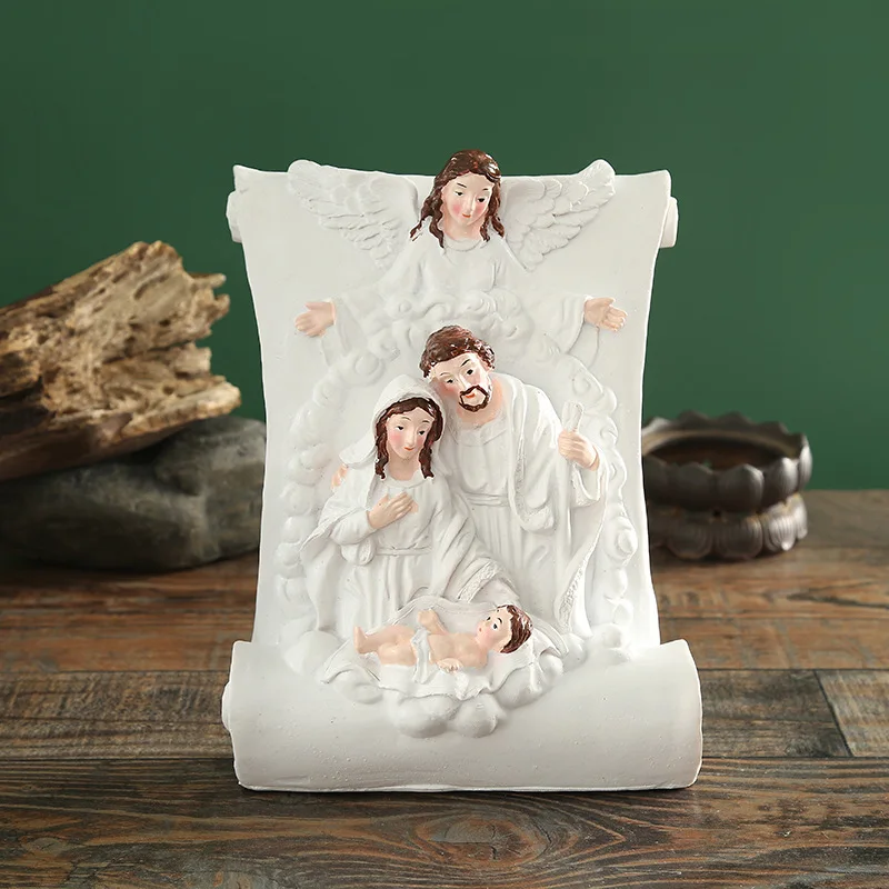 

Рождественские поделки, украшения из смолы с изображением Иисуса Богородицы, День матери, подарки для церкви