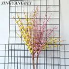 Одна ветка PE зимние Искусственные цветы жасмин весна Искусственный цветок для свадебного украшения цветы домашний садовый декор