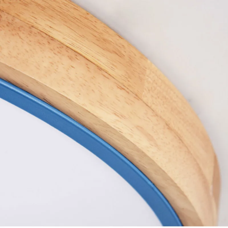 Светодиодный потолочный светильник из дуба в скандинавском стиле Круглый