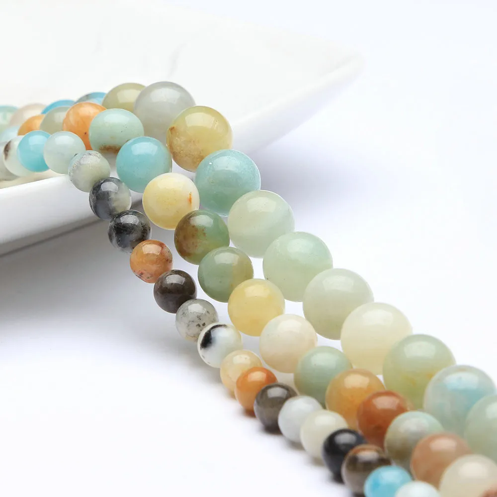 

High quality Amazonite natural Stone 4mm 6mm 8mm 10mm Beads Pick Size Loose Bead For Handmade DIY charm bracelets Jewelry