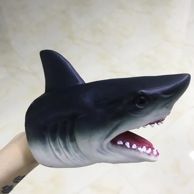 

Realistic Shark Hand Shark Hand Puppet Soft Kids Fun Toy Gift Great For Jaws Cake Decoration Topper funny Children's Toys