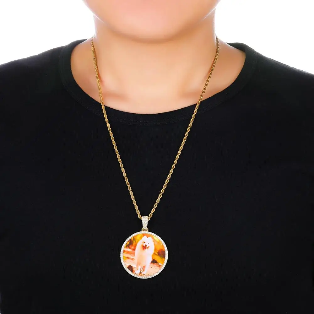 Цепочка с кулоном в стиле хип-хоп фианитами | Украшения и аксессуары