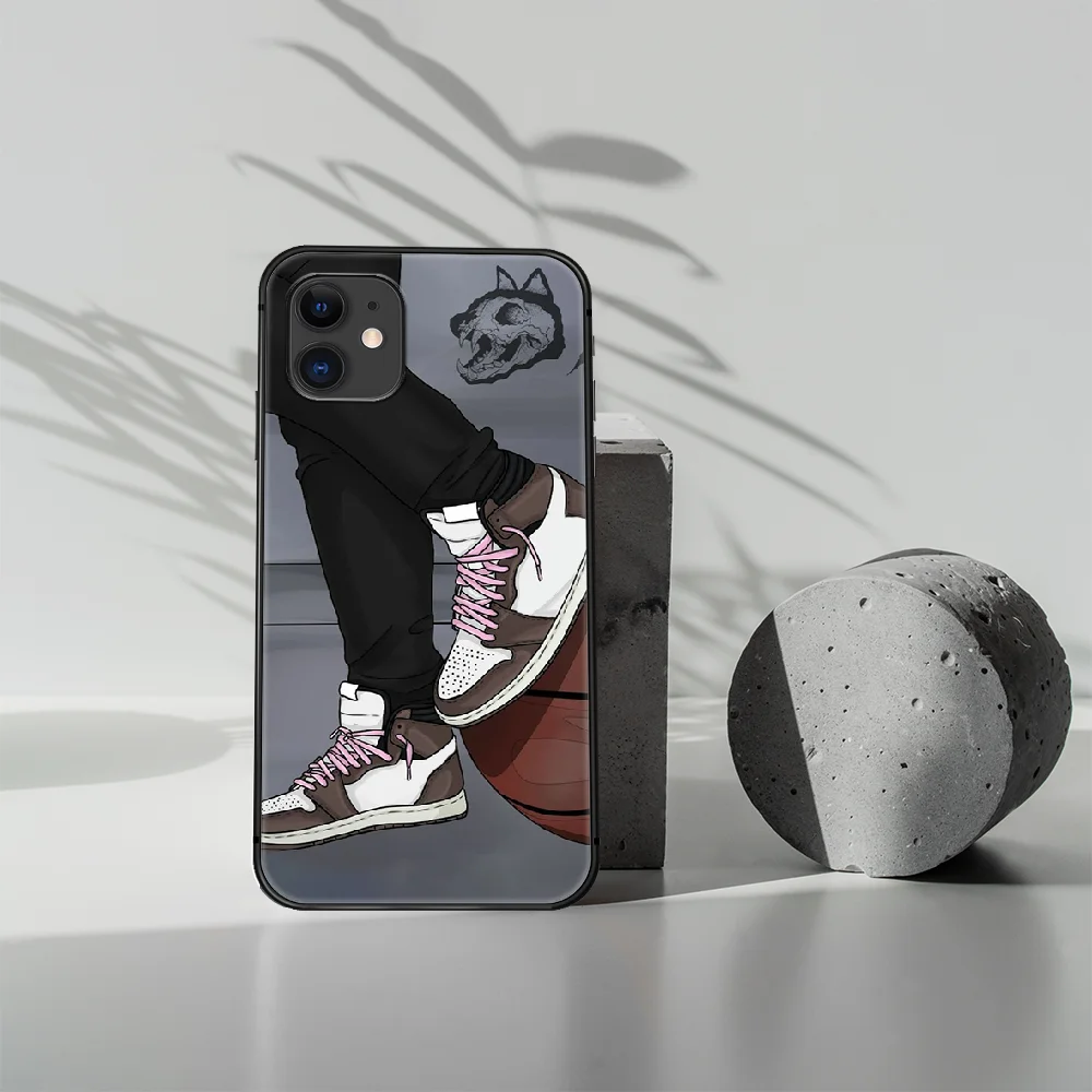 

Art sneakers shoe Phone Case Cover Hull For iphone 5 5s se 2020 6 6s 7 8 12 mini plus X XS XR 11 PRO MAX black Coque Trend Cover