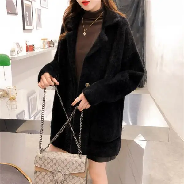 Новинка 2020 вязаный женский кардиган свитера пальто женское плотное средней