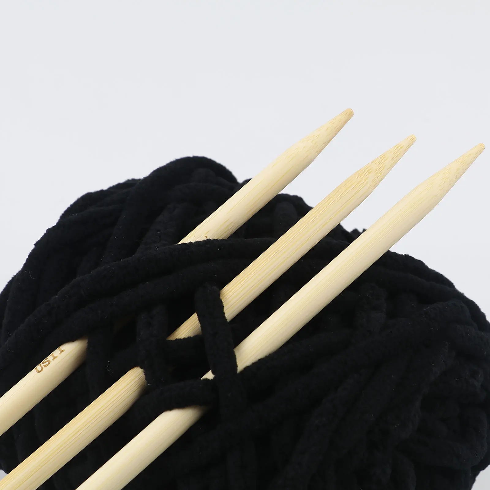 Спицы для вязания бамбуковые двусторонние длиной 20 см 8 мм 5 шт. | Дом и сад