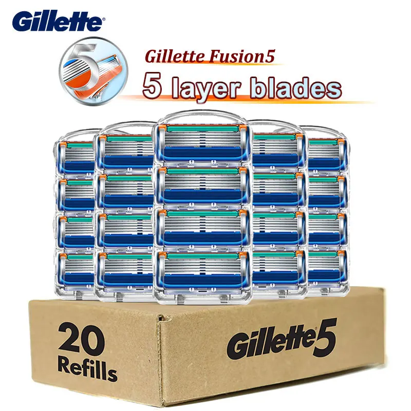 

Shaving Razor Blades Gillette Fusion 5 Power Men's Manual Razor Heads Cassettes Straight Razor Blade Holder For Facial Cleansing