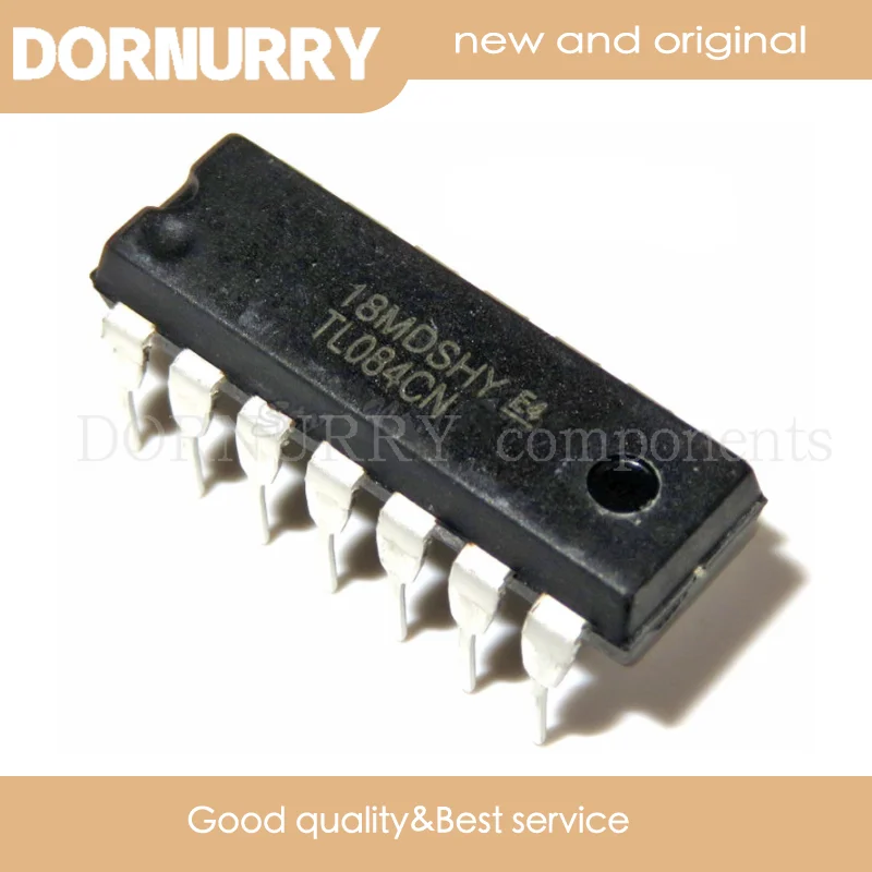 

50pcs TL084CN TL084 DIP-14 Operational Amplifiers - Op Amps JFET Input new original DORNURRY