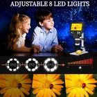 Цифровой микроскоп G1000, камера, электронный микроскоп, 4,3 дюйма, ЖК-дисплей, 8 Мп, 1-1000X, увеличительное стекло для детей с постоянным усилением