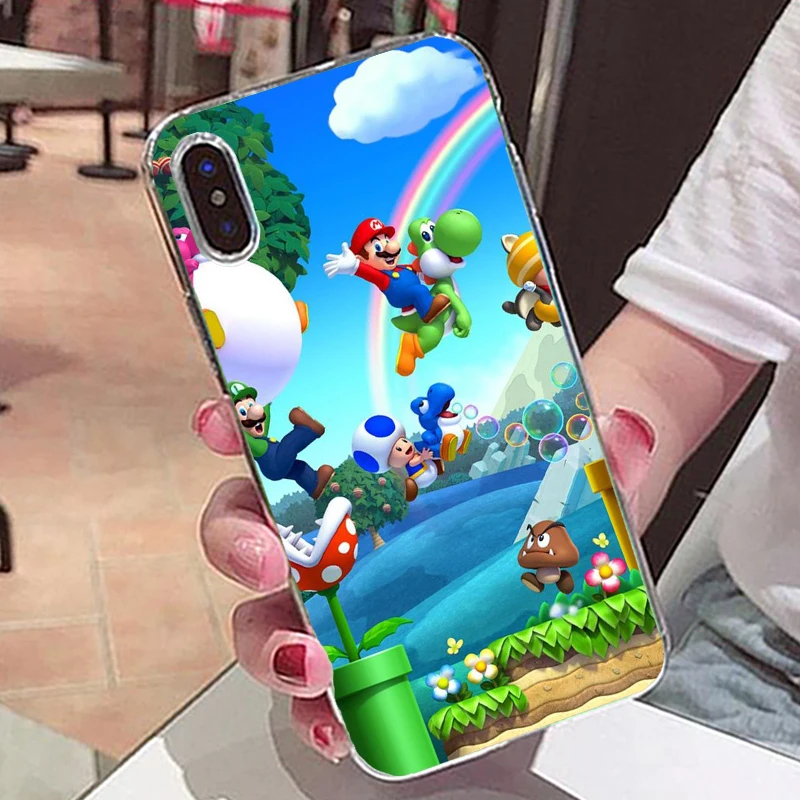 Мультяшный супер Мэри Жесткий PC Grind arenaceous чехол для телефона iPhone XS Max 8 8Plus 7 7Plus 6 6SPlus