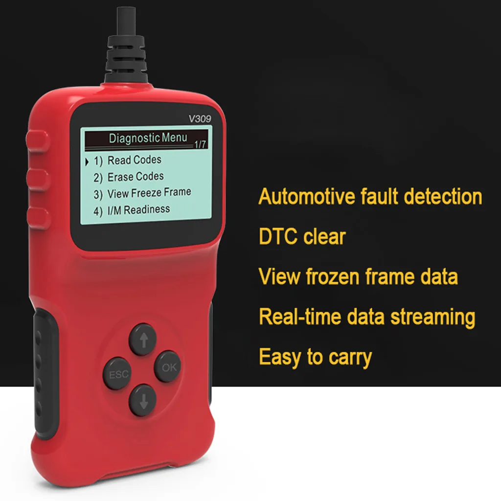 

Universal OBDII Diagnostic Tool Scanner Code Reader Car Code Scan All 1996 and Newer OBDII Compliant Vehicles V309#YL10