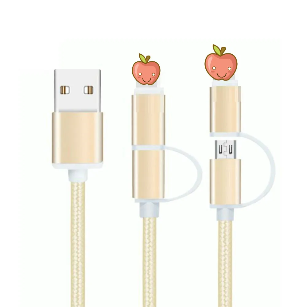 2 в 1 Micro USB кабель для зарядки iPhone 6S 7 8 Plus X XS MAX XR Быстрая Зарядка Кабели Samsung Xiaomi Huawei |
