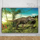 Фон для фотосъемки Парк Юрского периода, праздничный баннер для детского дня рождения, реквизит в виде динозавра для фотостудии