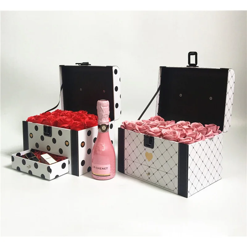 Континентальная Свадебная подарочная коробка для переноски цветов розовая День