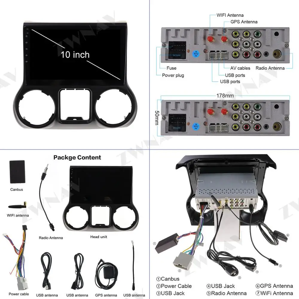 Android 9 0 автомобильный мультимедийный плеер для Jeep grand wrangler 2011 2016 GPS ГЛОНАСС