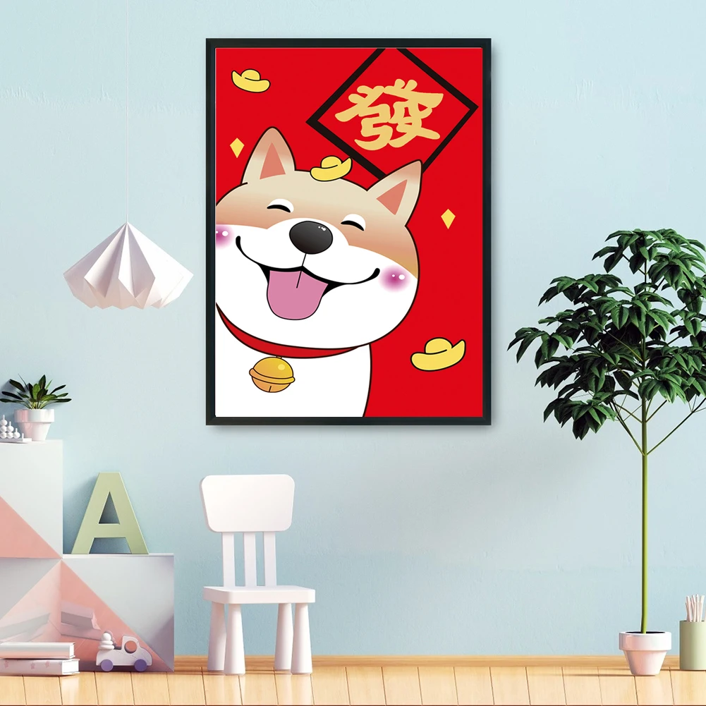 

Chinese Style Cartoon Cross Stitch 11Ct DIY Animal Canvas Embroidery Kit Handmade Interior Decoration Chinese Style Cross Stitch