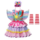 Красивое платье для девочек, одежда, детское платье на день рождения, детский наряд для танцев и леденцов для девочек, наряд, наряд, новогодний костюм