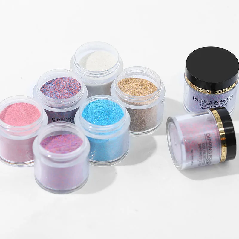 1 коробка пудра для окунания ногтей натуральный сухой Стойкий цвет