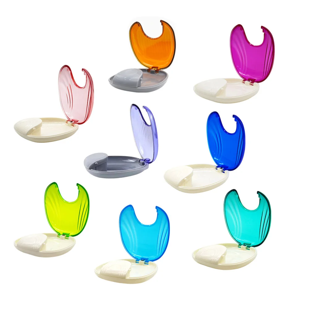 

Braces Storage Box Case Holder False Teeth Transparent Teeth Retainer Case (Blue)